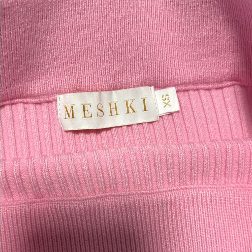 Meshki Cece Pink Ribbed Set Size XS - Picture 8 of 8
